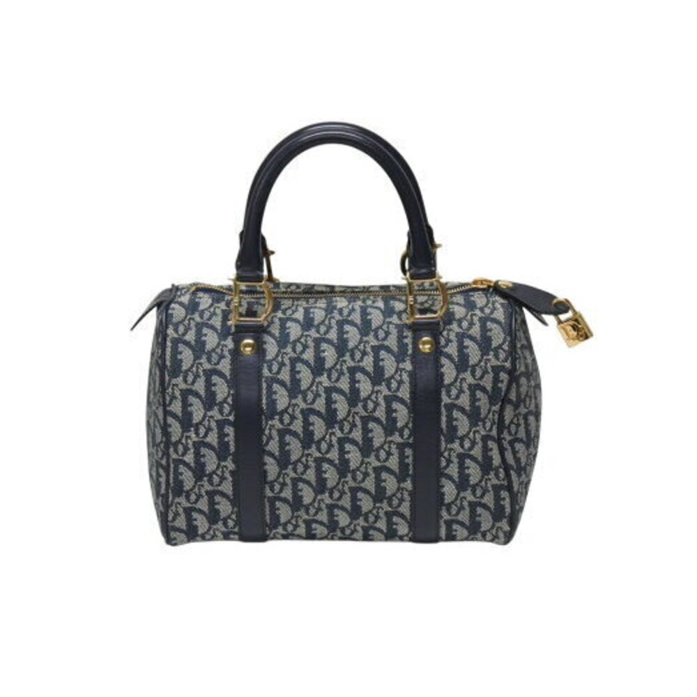 Christian Dior Trotter Handbag Speedy Galliano Period Navy Blue